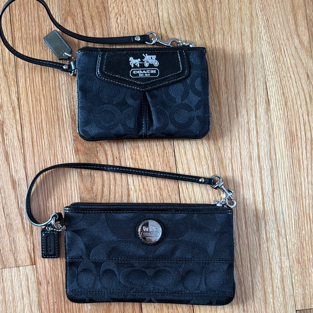 Coach Black Wristlet Set